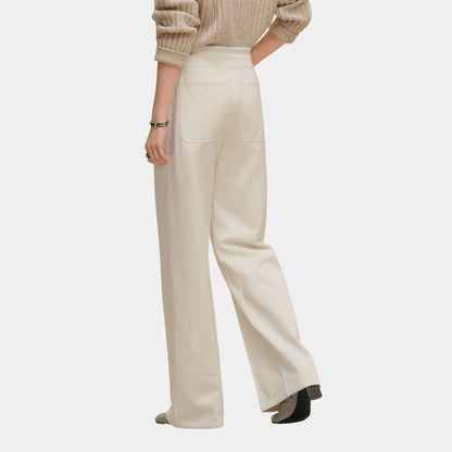 Wide-legged Pants in Plain Fleece