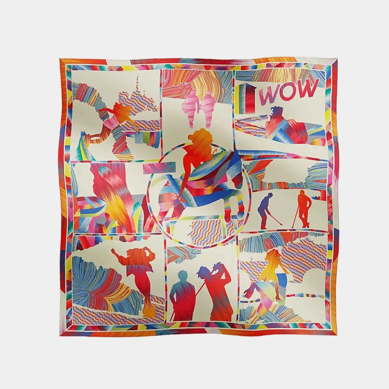 Wow Marble Silk Scarf 90