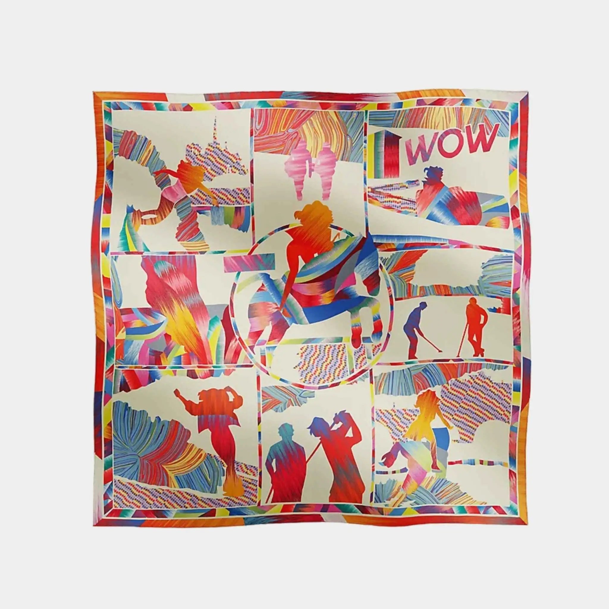 Wow Marble Silk Scarf 90