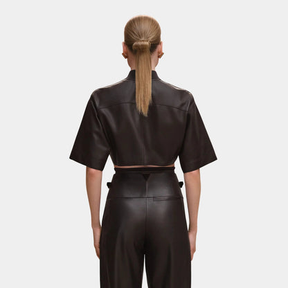 Zipped Top in Nappalized Lambskin