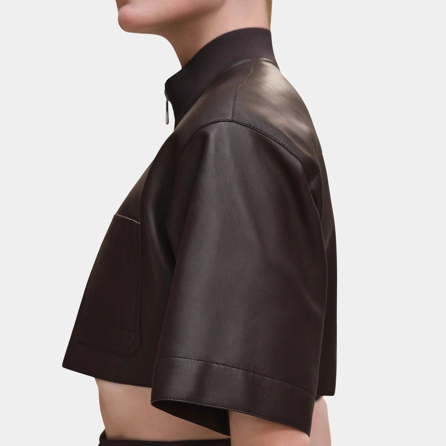 Zipped Top in Nappalized Lambskin