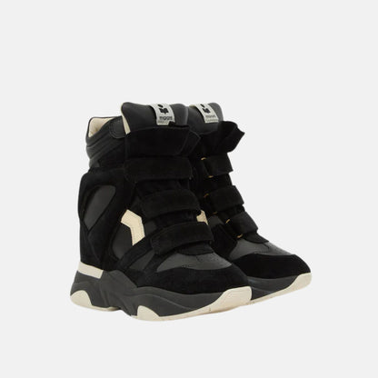 Balskee High Top Leather Wedge Sneakers