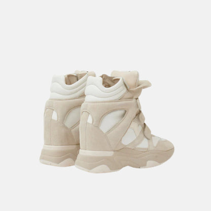 Balskee High Top Leather Wedge Sneakers