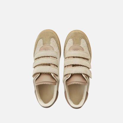 Beth Suede Calfskin Low-Top Sneakers