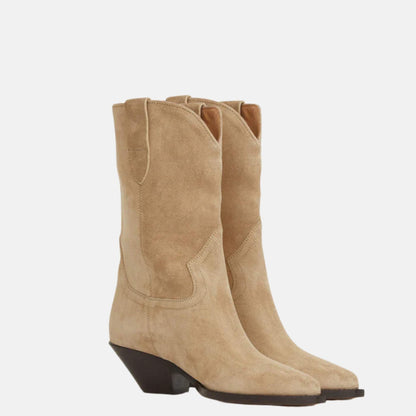 Dahope Cowboy Boots In Suede Calfskin Leather