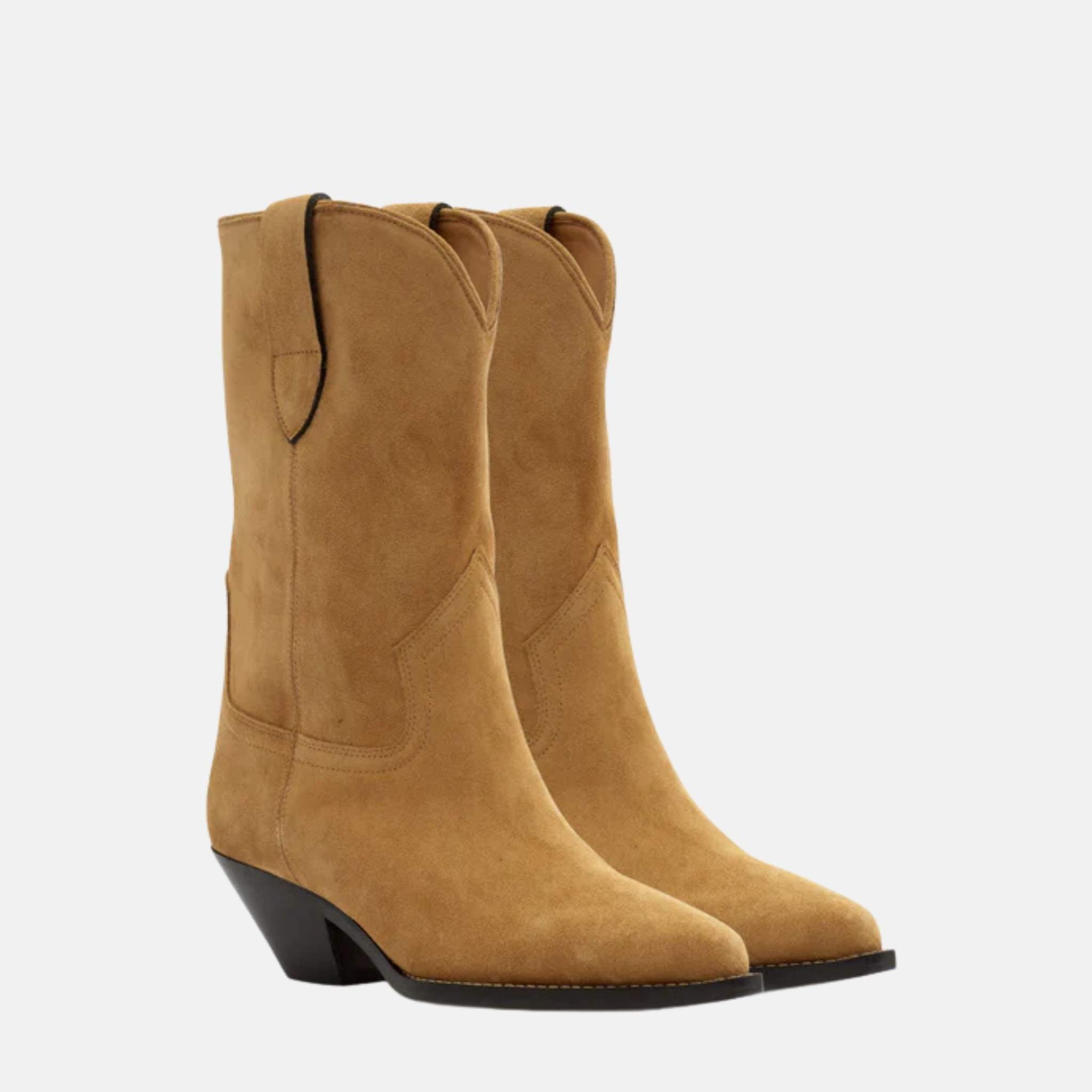 Dahope Cowboy Boots In Suede Calfskin Leather