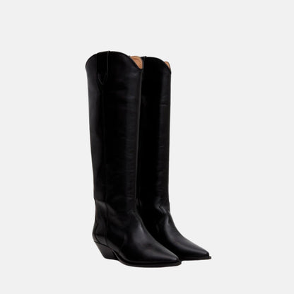 Denvee Cowboy Boots In Calfskin Leather