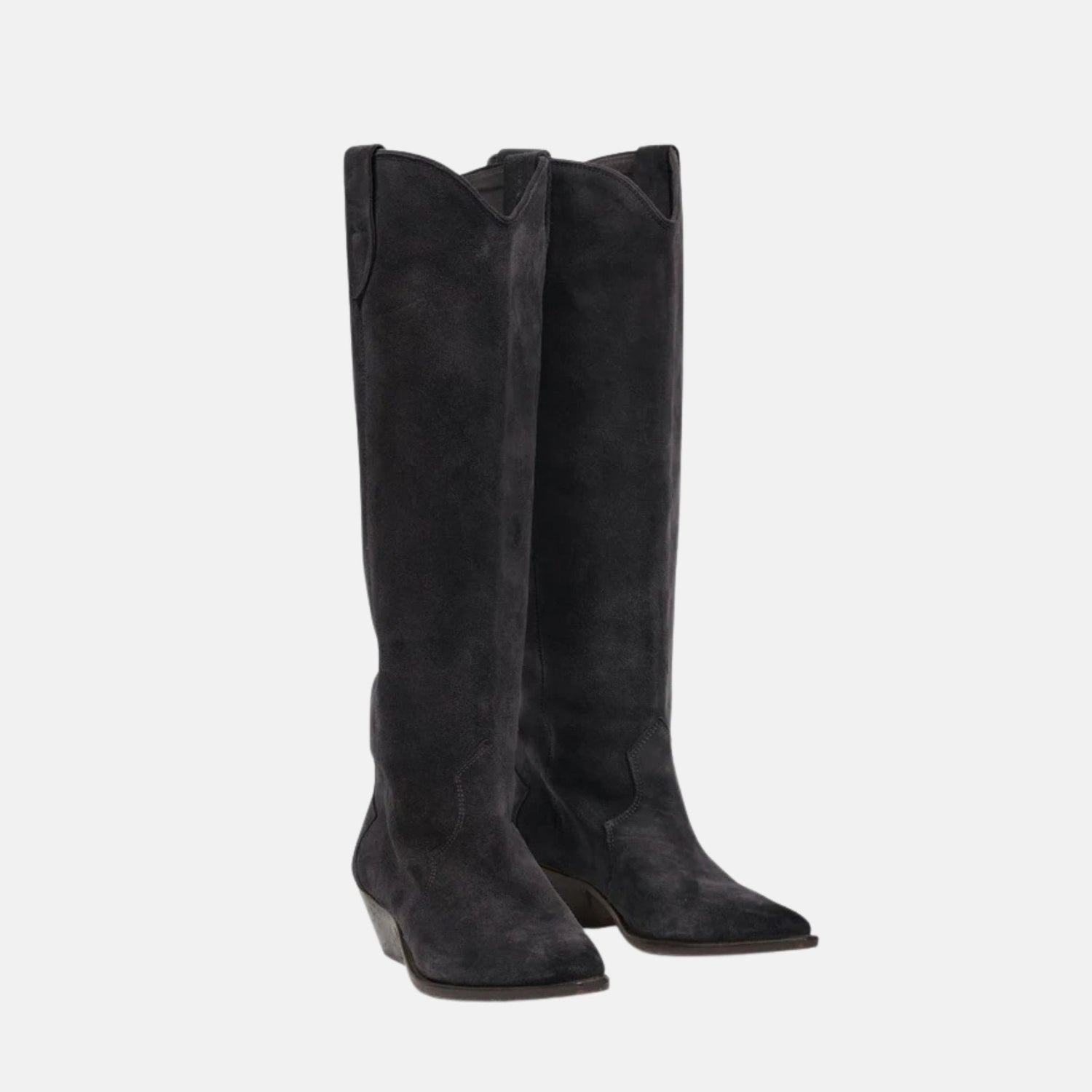 Denvee Cowboy Boots In Suede Calfskin With Yokes