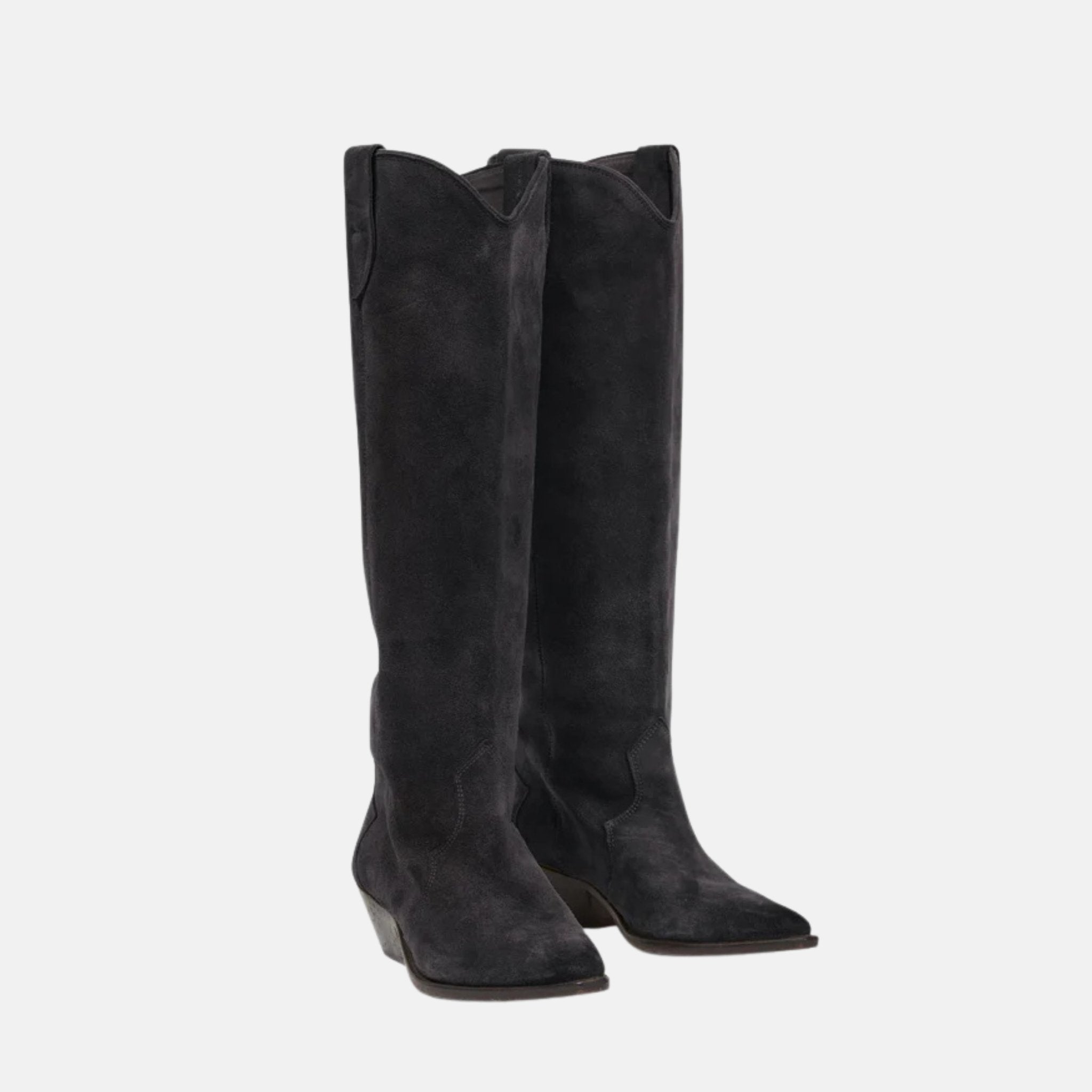 Denvee Cowboy Boots In Suede Calfskin With Yokes