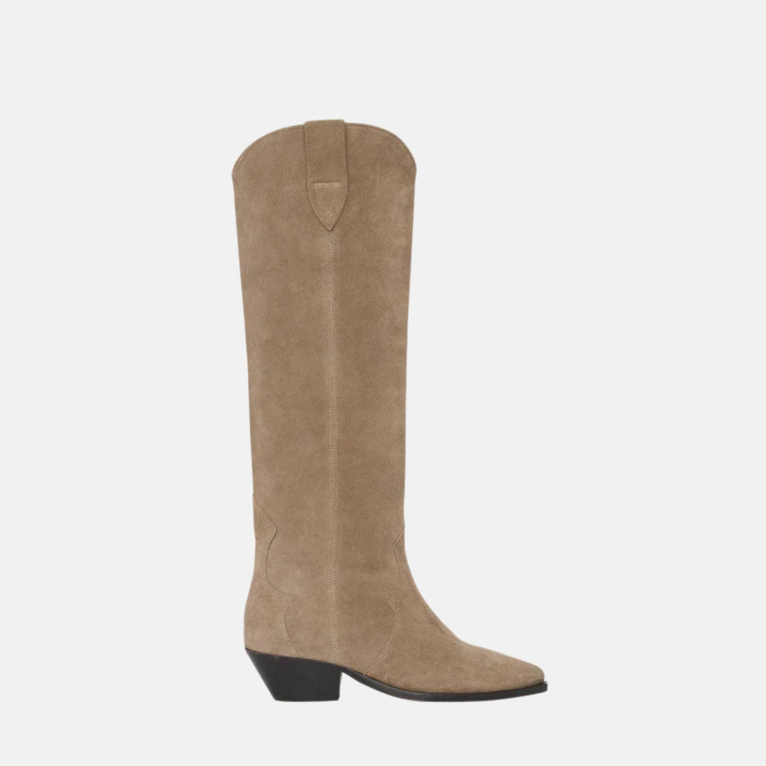 Denvee Cowboy Boots In Suede Calfskin With Yokes