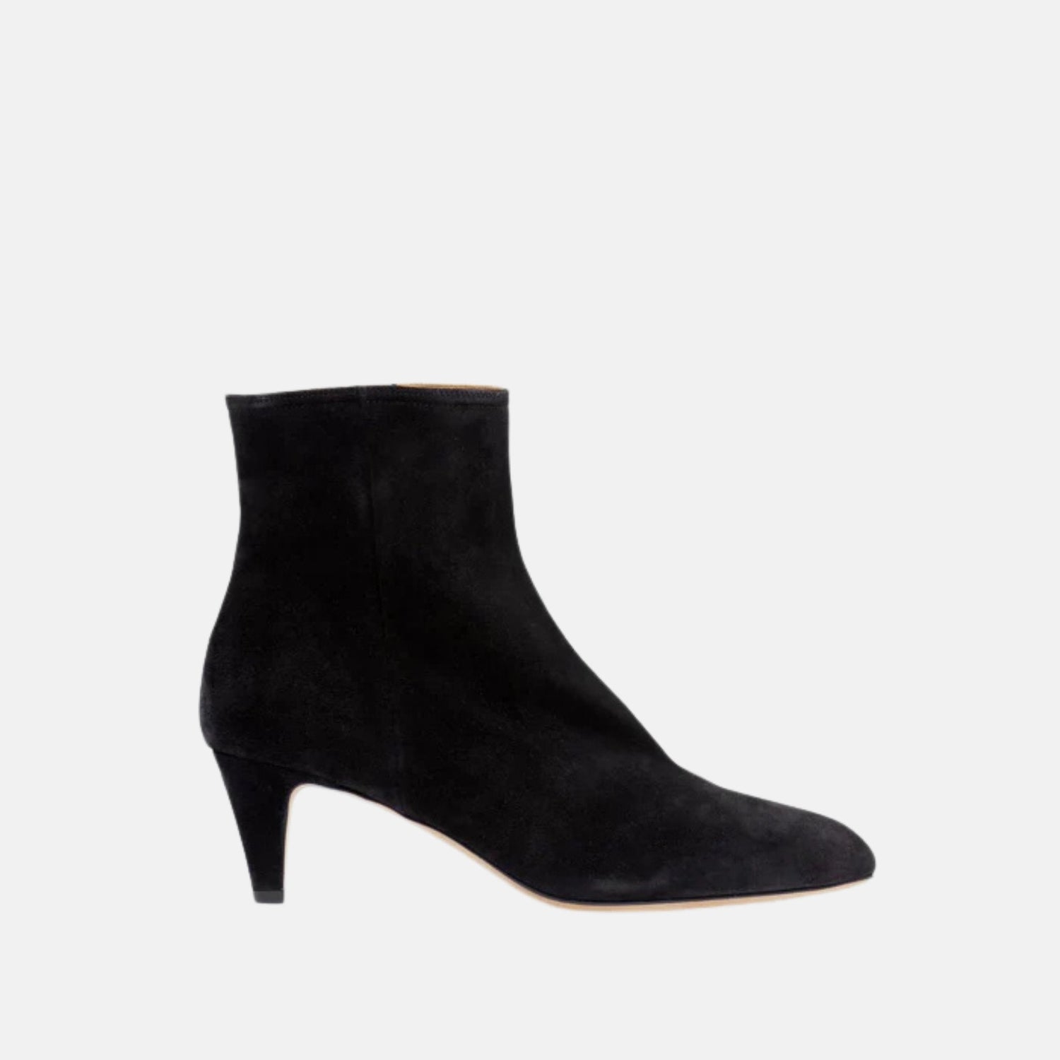 Deone High Heeled Ankle Boots In Suede Leather