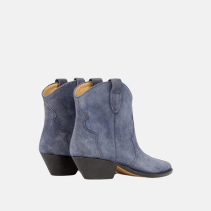 Dewina Cowboy Boots In Suede Calfskin Leather