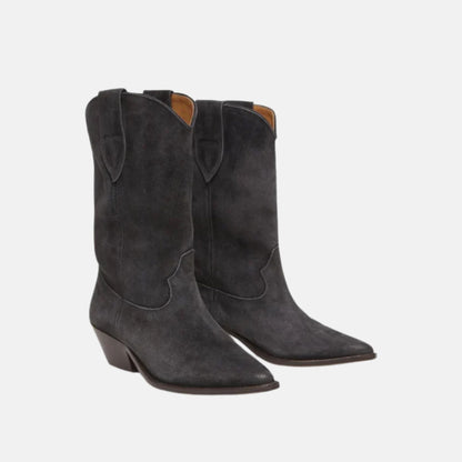 Duerto Suede Calfskin Leather Cowboy Boots