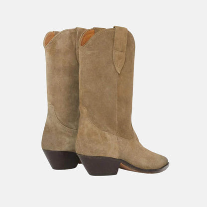 Duerto Suede Calfskin Leather Cowboy Boots