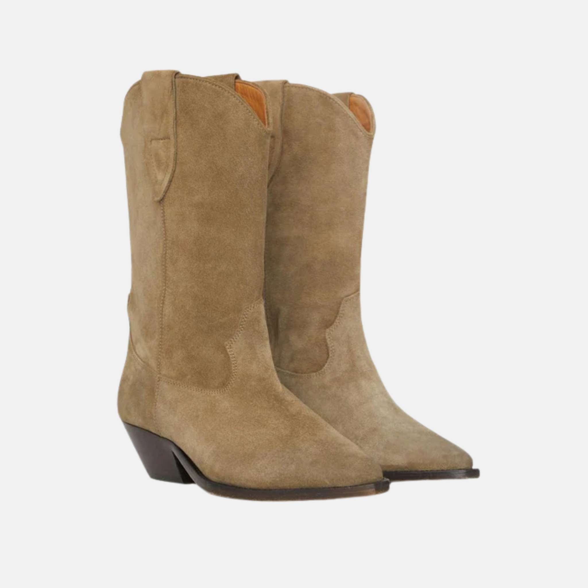 Duerto Suede Calfskin Leather Cowboy Boots