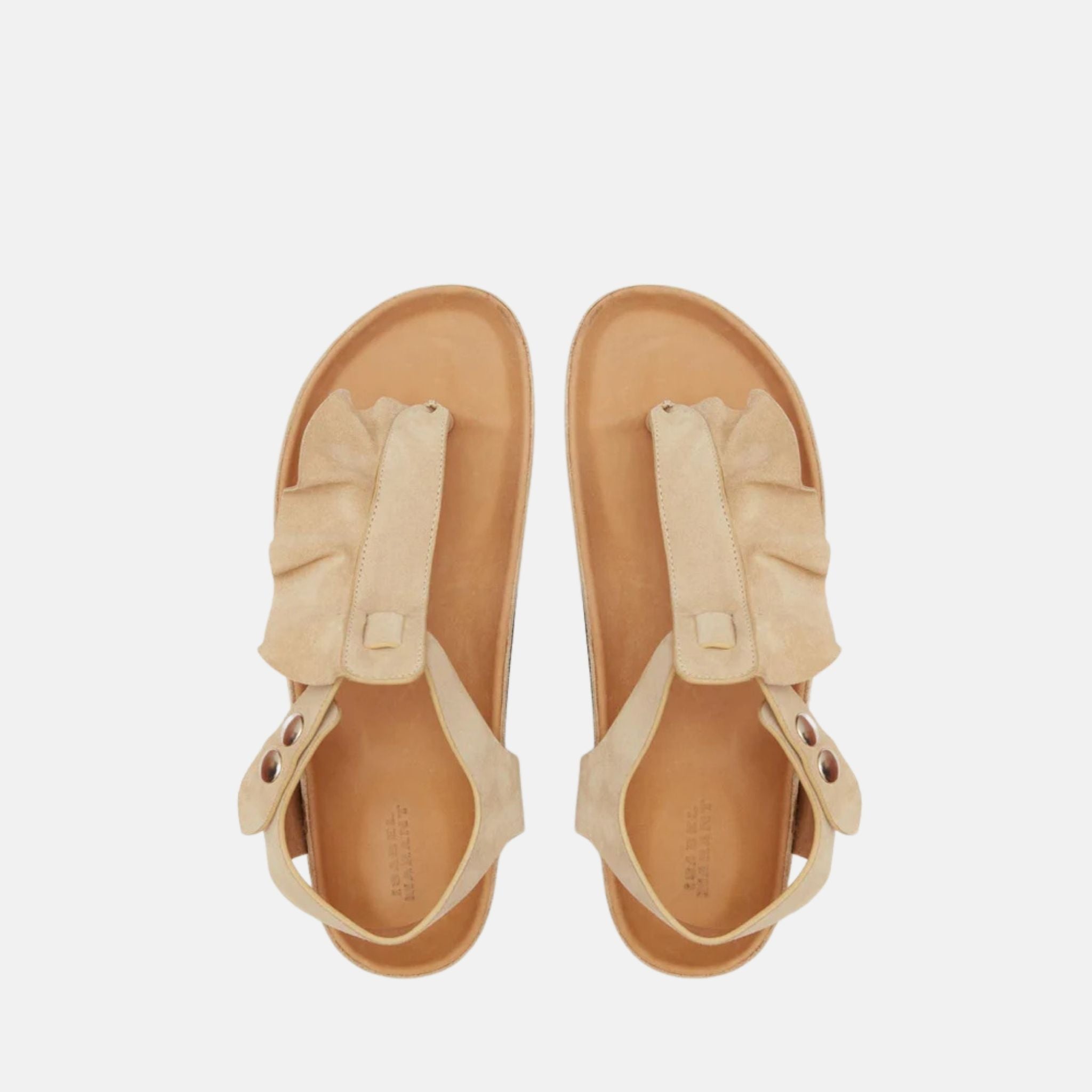 Isela Flat Sandals In Leather