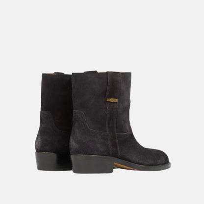 Lylie Camargue Boots In Suede Calfskin Leather