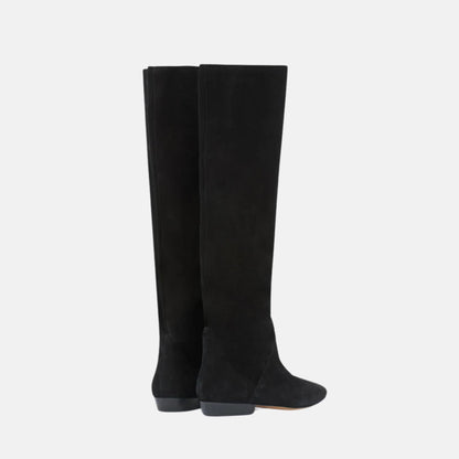 Sayla Flat Boots In Suede Leather