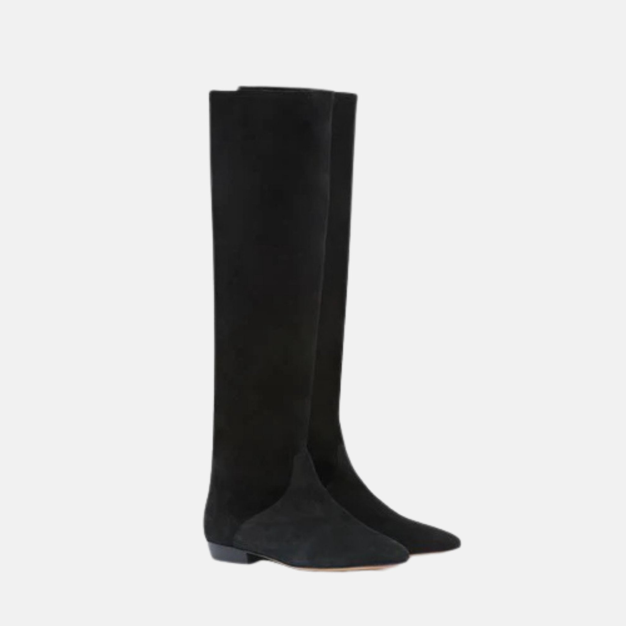 Sayla Flat Boots In Suede Leather