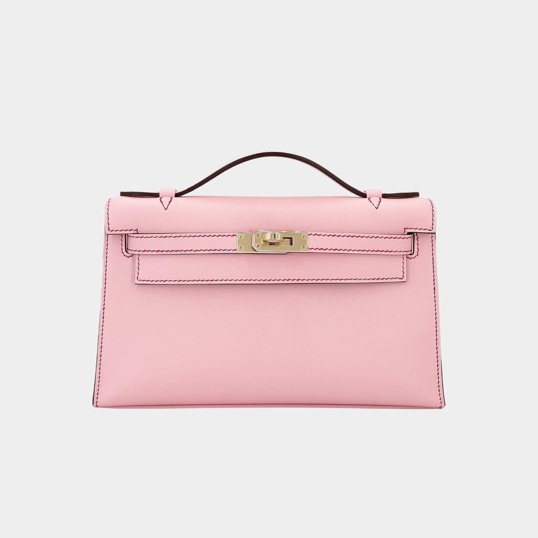 Kelly Pochette HSS Swift Rose Sakura/Gris Perle/Framboise PBHW