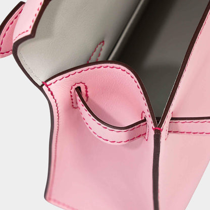 Kelly Pochette HSS Swift Rose Sakura/Gris Perle/Framboise PBHW