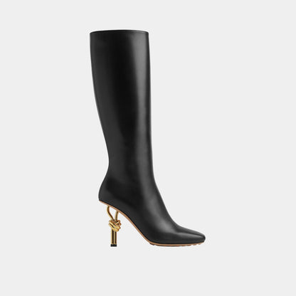 Knot Knee-High Boot Calfskin Leather
