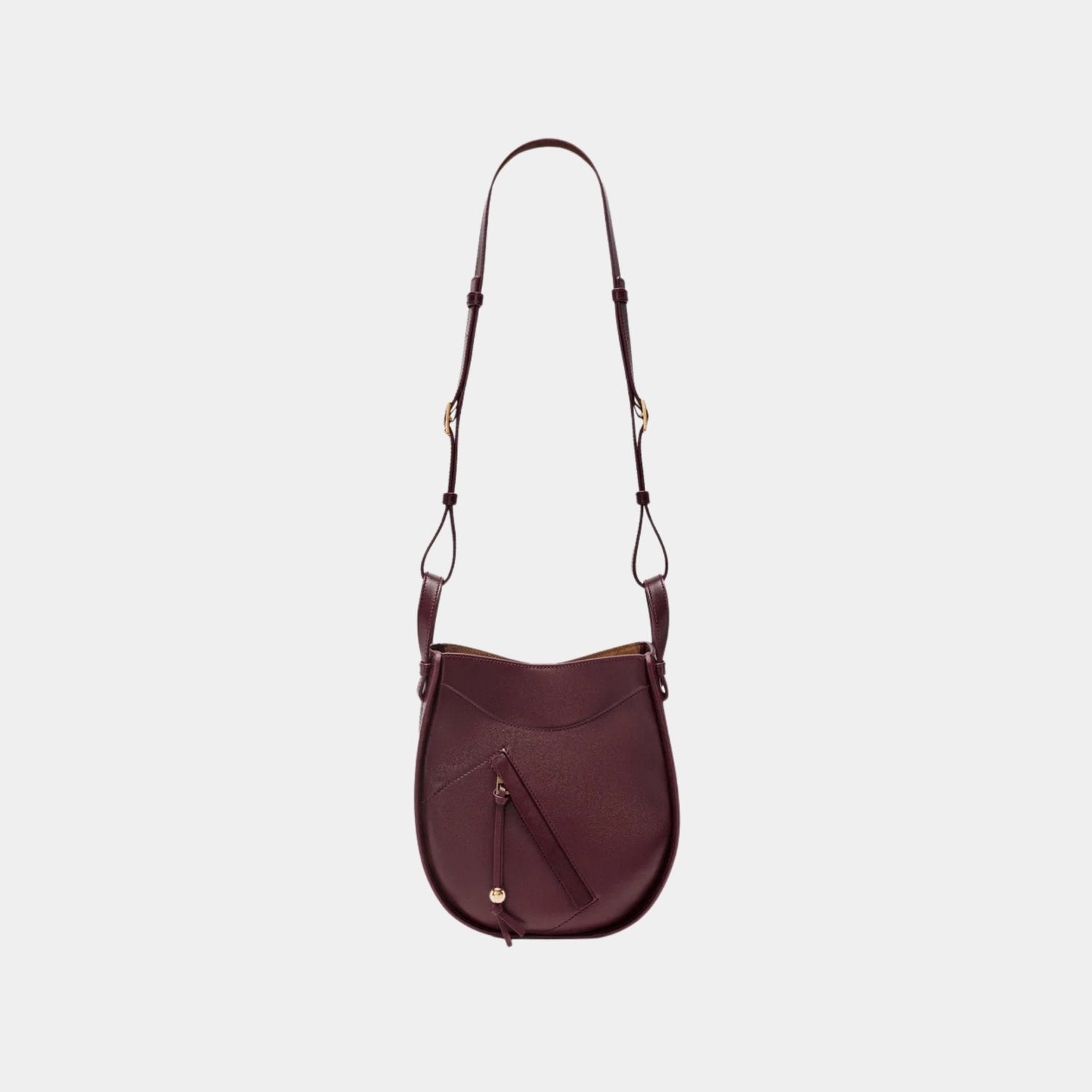 Hammock Slice Bag In Shiny Calfskin