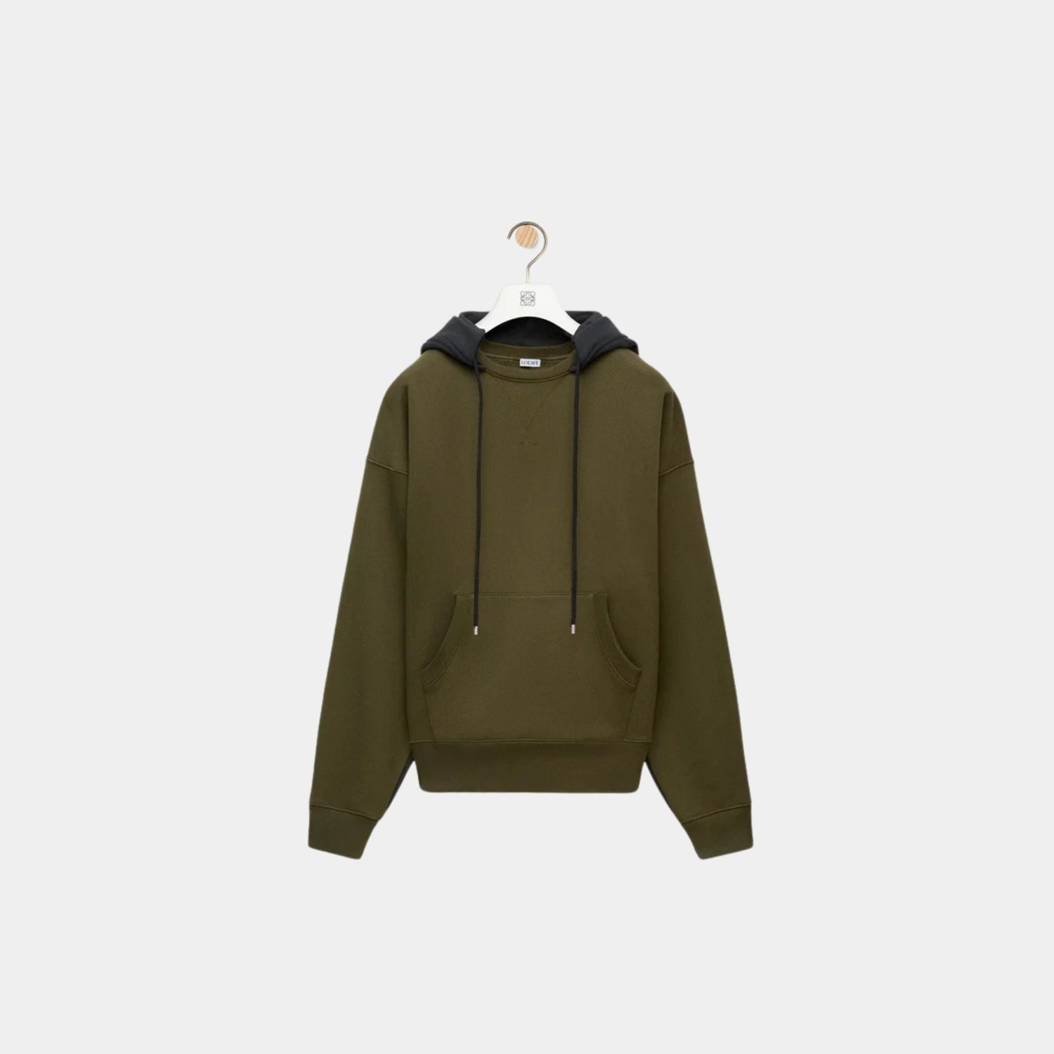 Hoodie in Cotton with Double Layer Construction