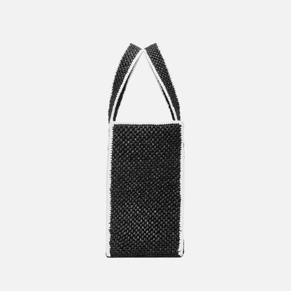 Large Font Tote in Raffia