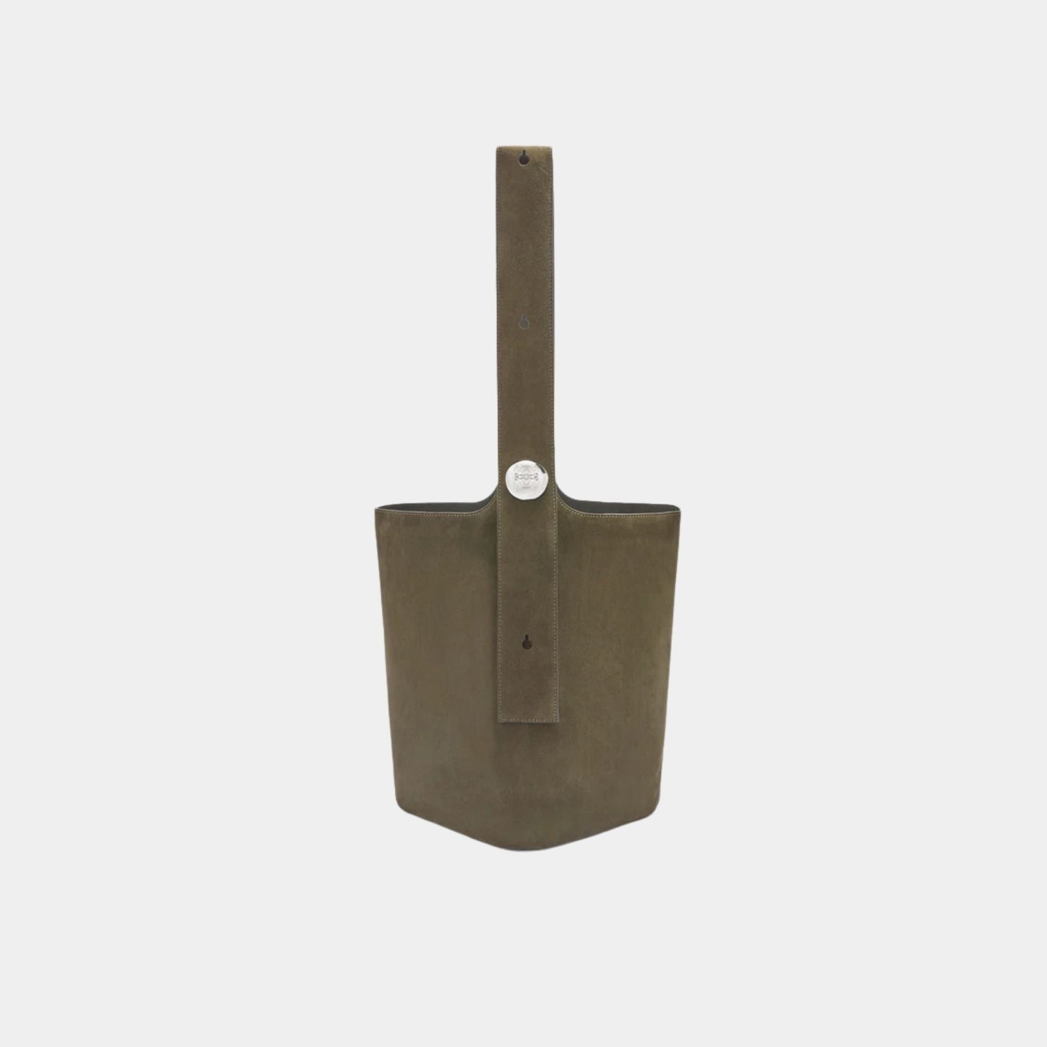 Large Pebble Bucket Bag In Suede Calfskin