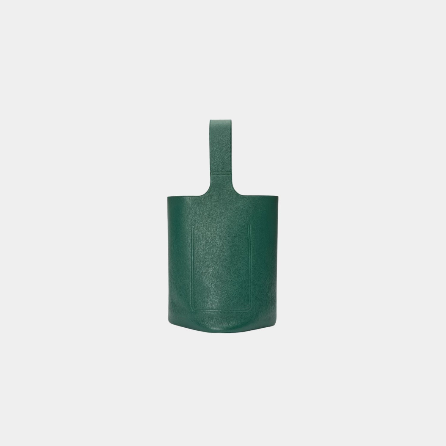 Large Pebble Bucket In Supple Grained Calfskin