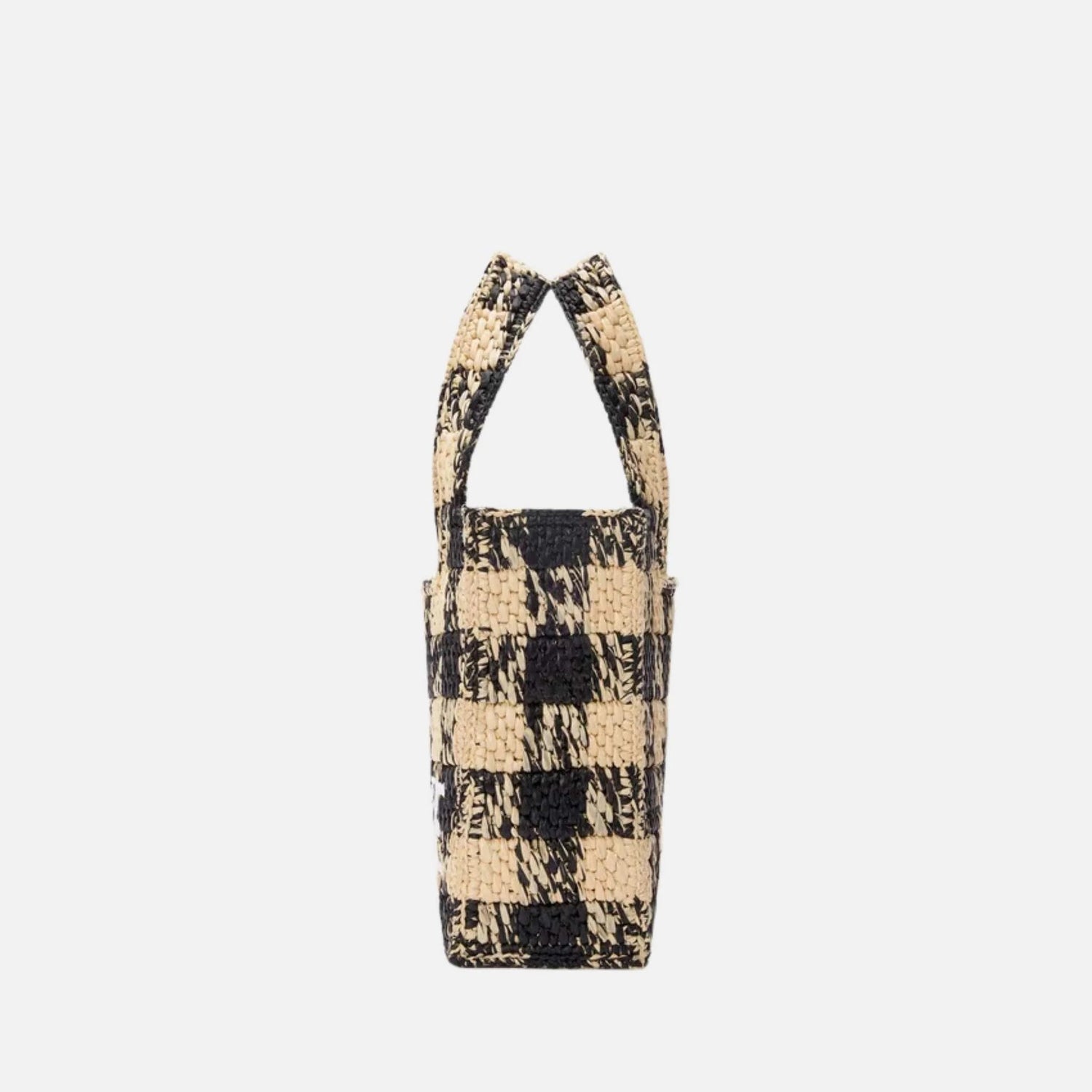 Mini Font Tote in Raffia