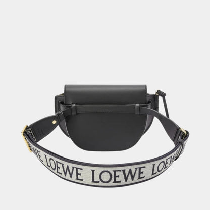 Mini Gate Dual Bag Soft Calf Leather and Jacquard