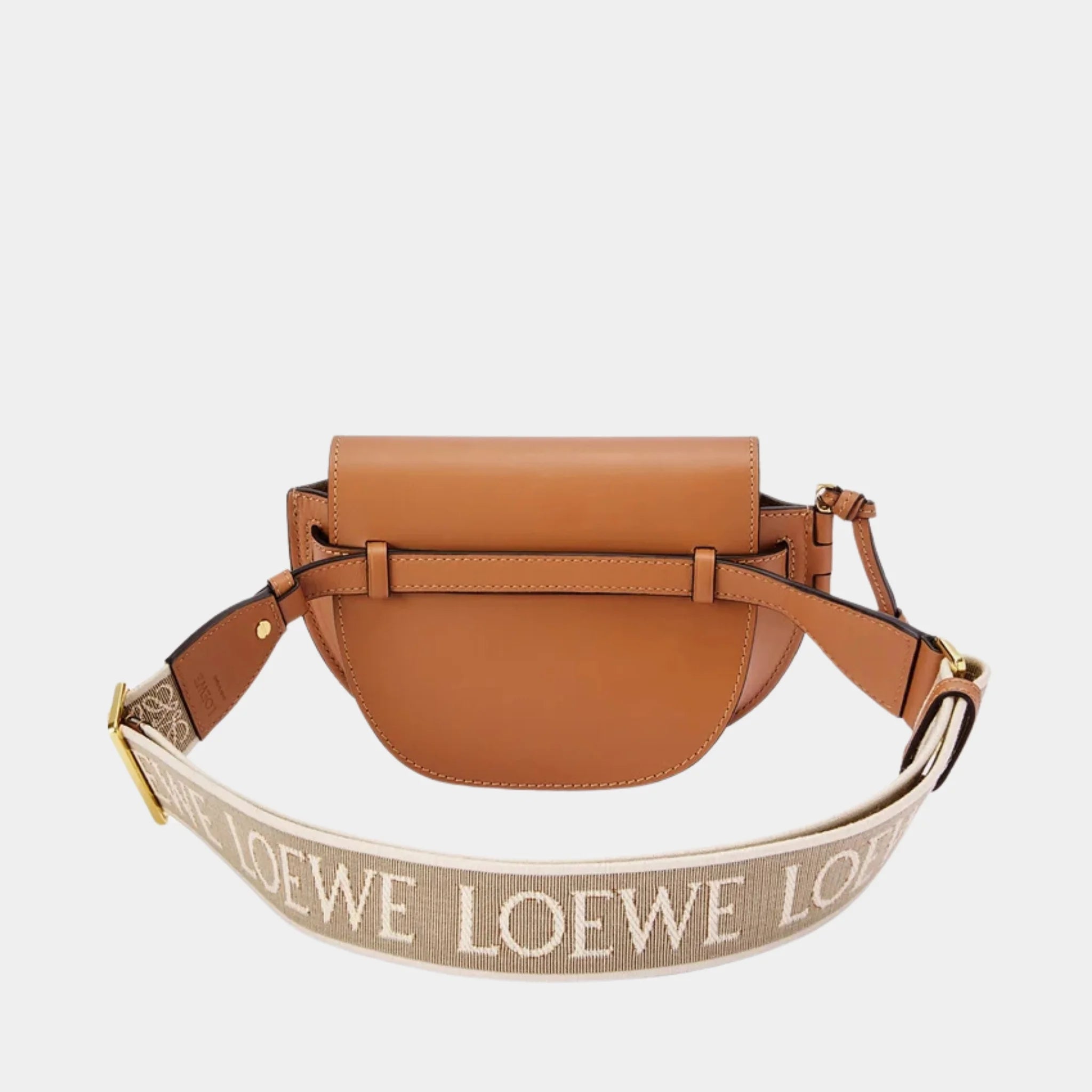 Mini Gate Dual Bag Soft Calf Leather and Jacquard