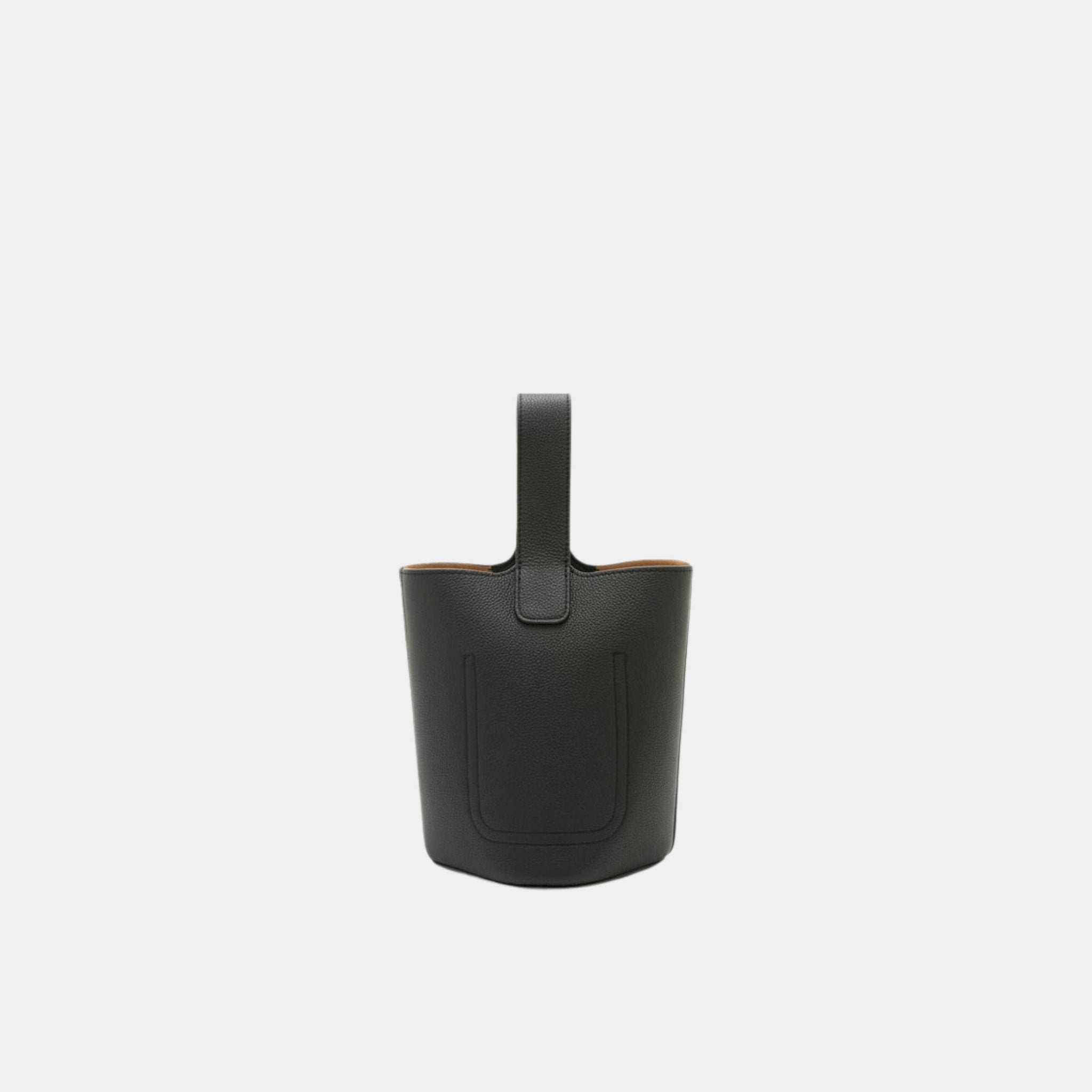 Mini Pebble Bucket Bag In Soft Grained Calfskin