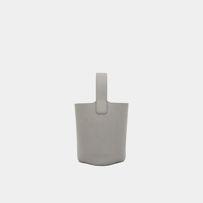 Mini Pebble Bucket Bag In Soft Grained Calfskin