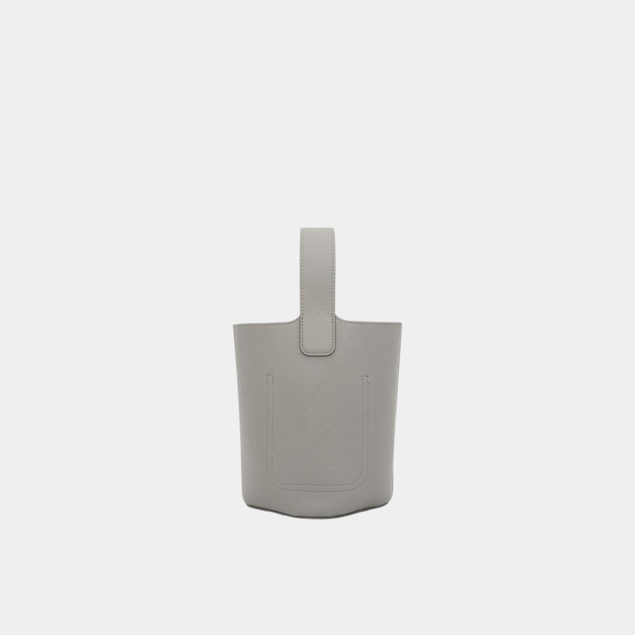 Mini Pebble Bucket Bag In Soft Grained Calfskin