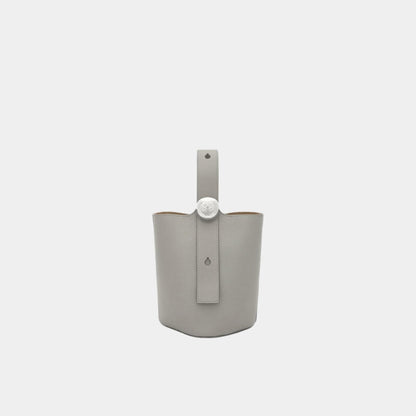 Mini Pebble Bucket Bag In Soft Grained Calfskin