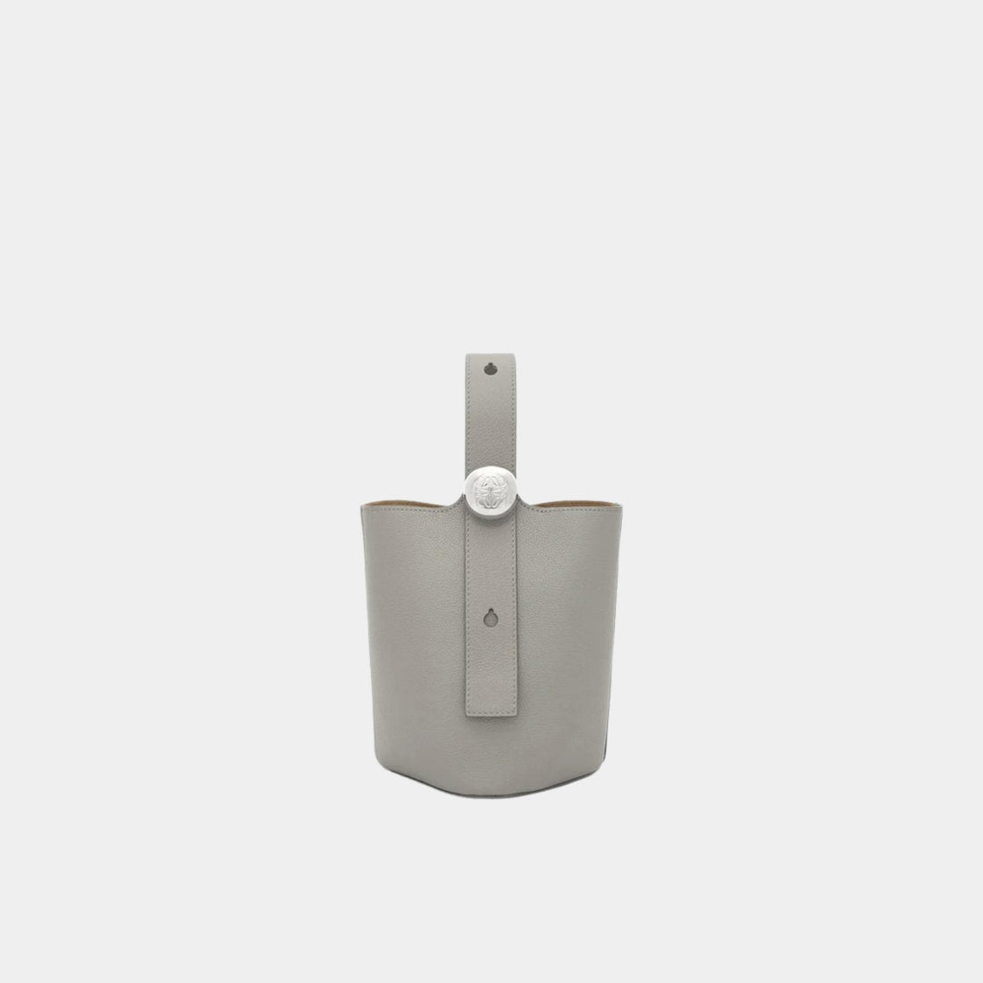Mini Pebble Bucket Bag In Soft Grained Calfskin