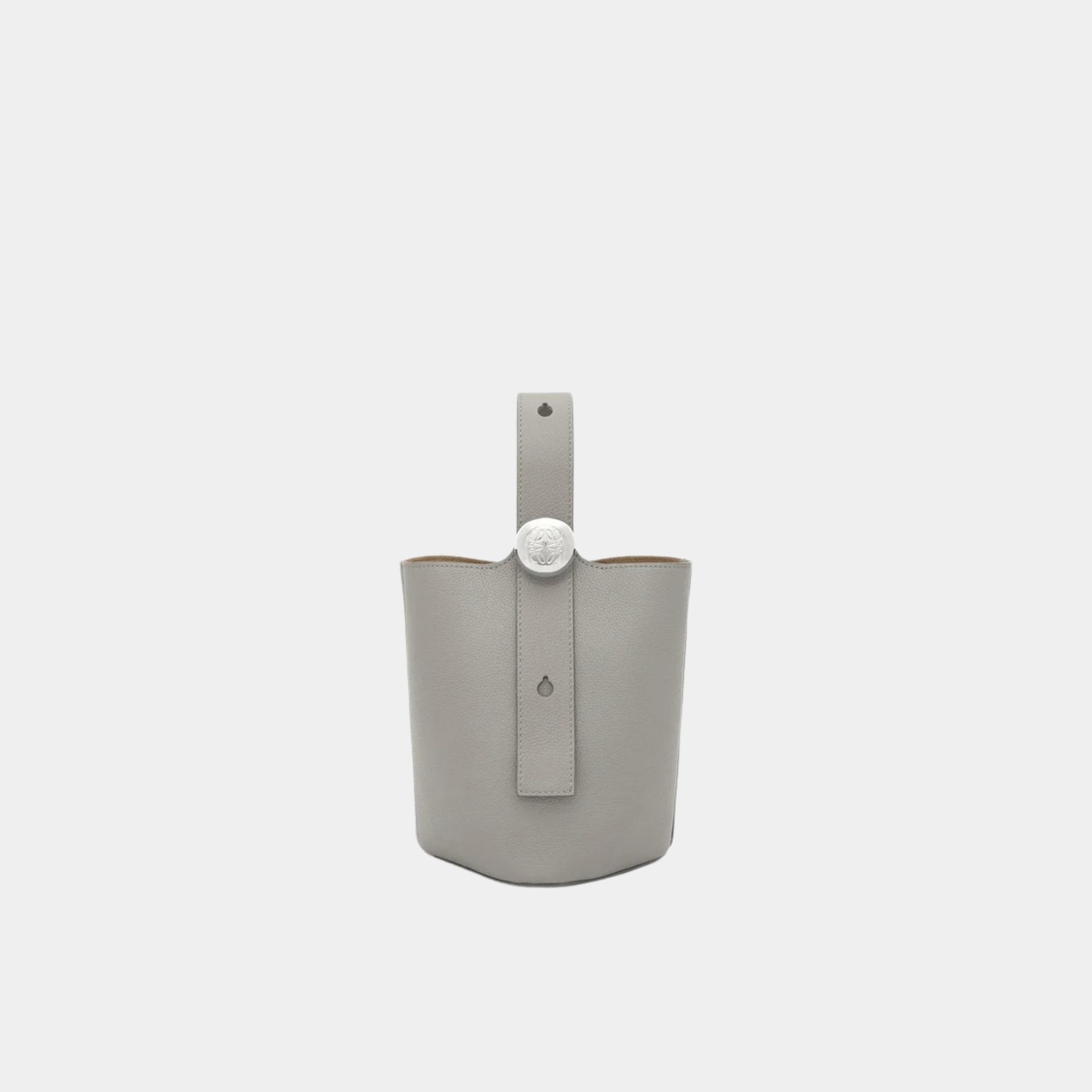 Mini Pebble Bucket Bag In Soft Grained Calfskin