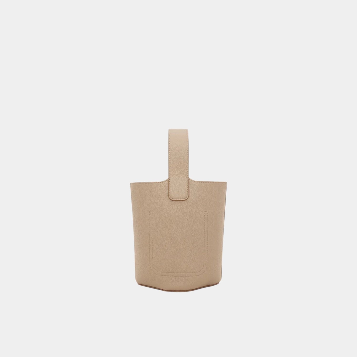 Mini Pebble Bucket Bag In Soft Grained Calfskin