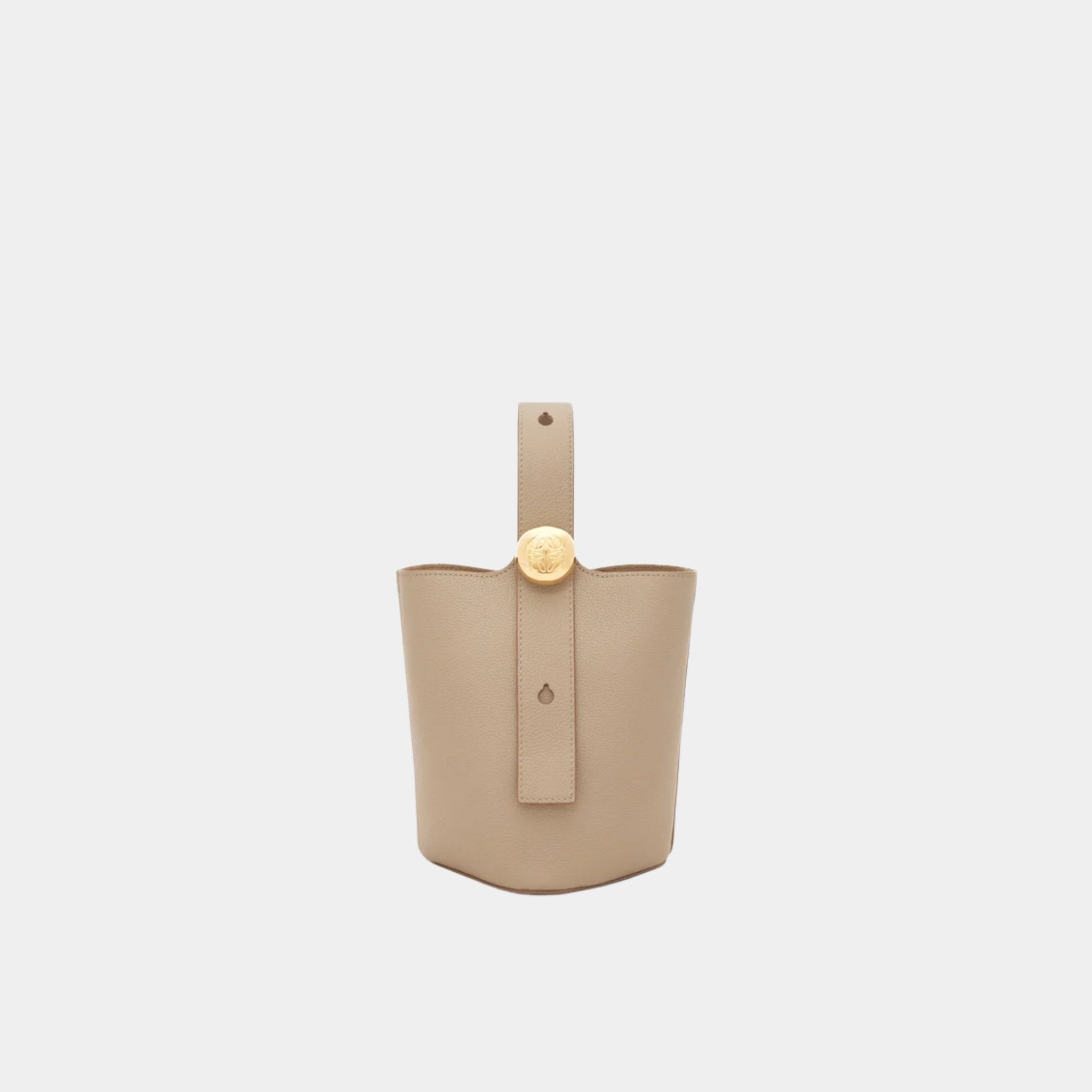 Mini Pebble Bucket Bag In Soft Grained Calfskin