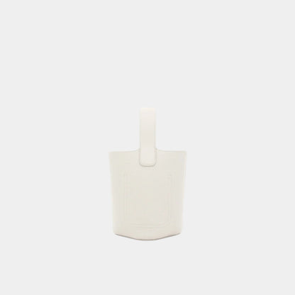 Mini Pebble Bucket Bag In Soft Grained Calfskin