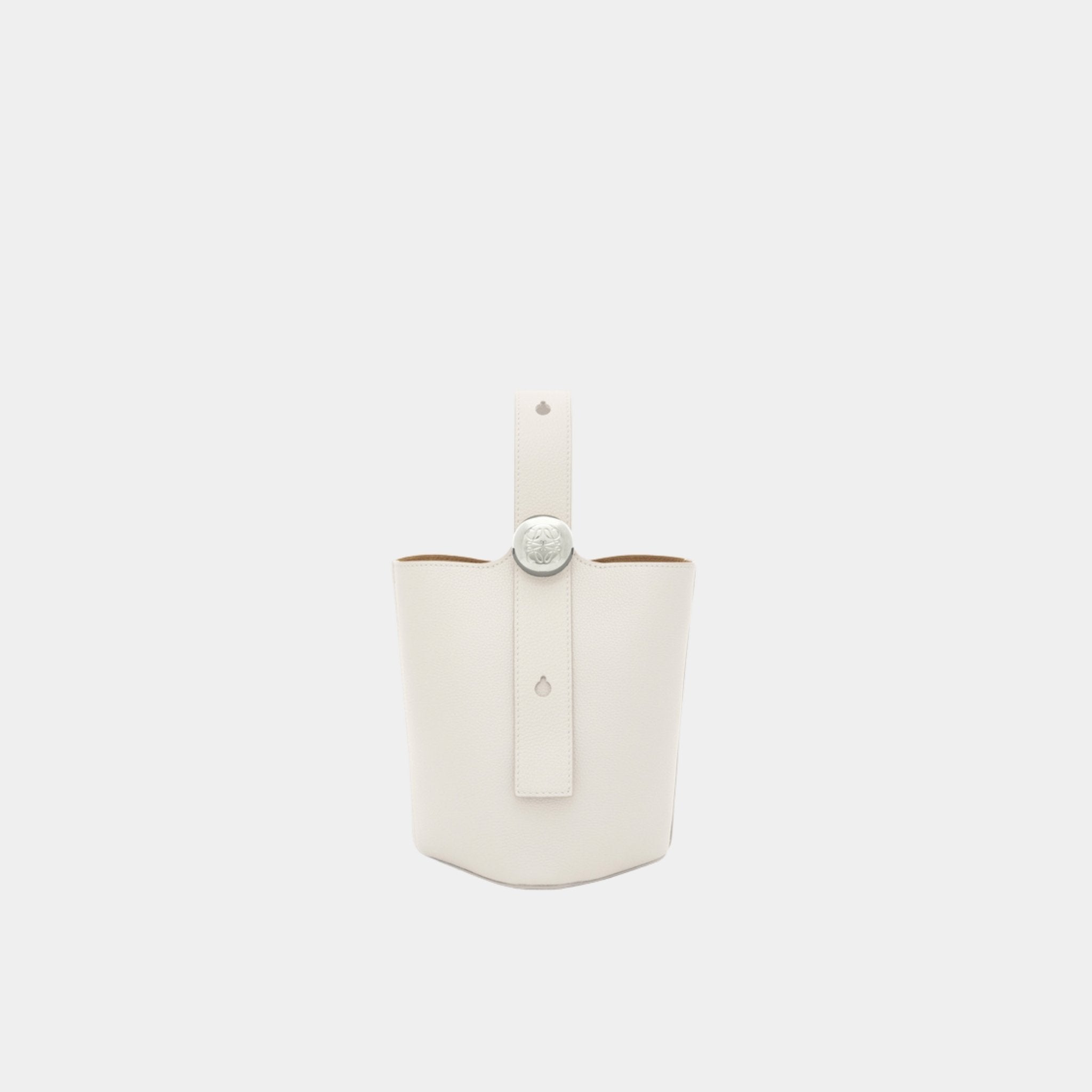 Mini Pebble Bucket Bag In Soft Grained Calfskin