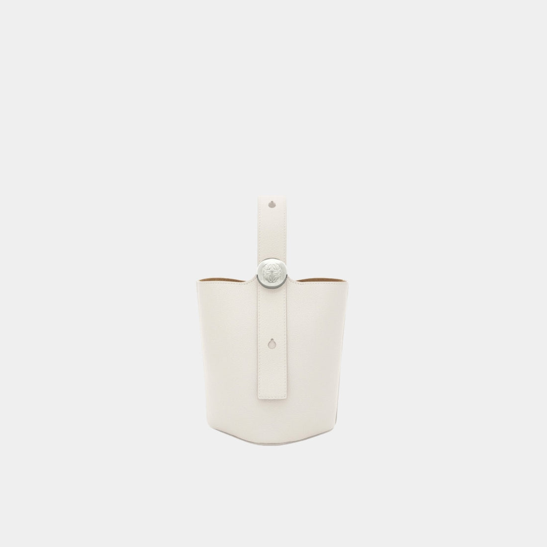 Mini Pebble Bucket Bag In Soft Grained Calfskin