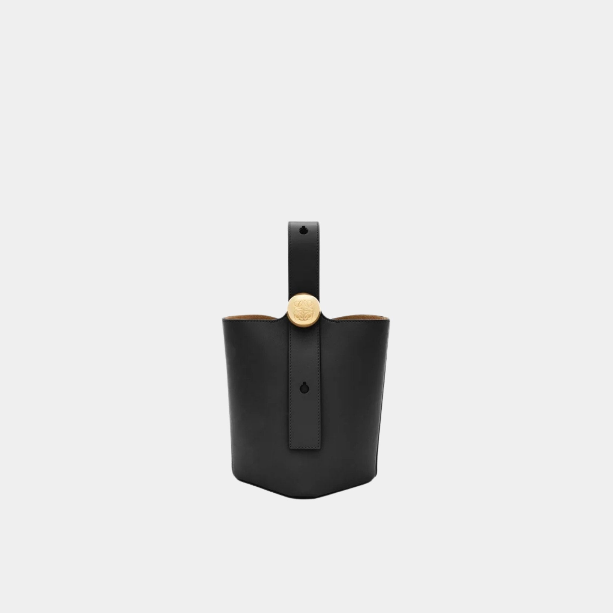 Mini Pebble Bucket In Smooth Calfskin