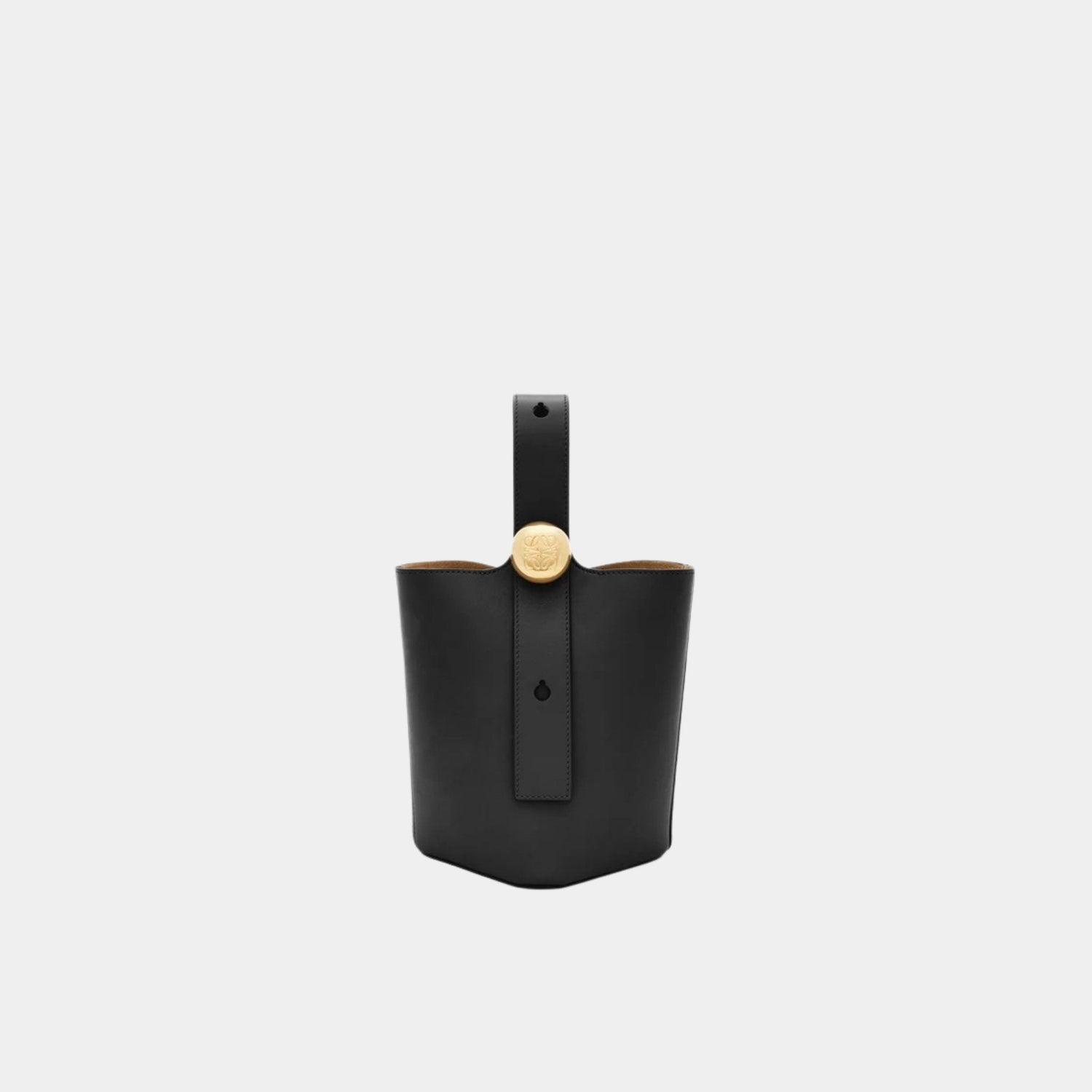 Mini Pebble Bucket In Smooth Calfskin