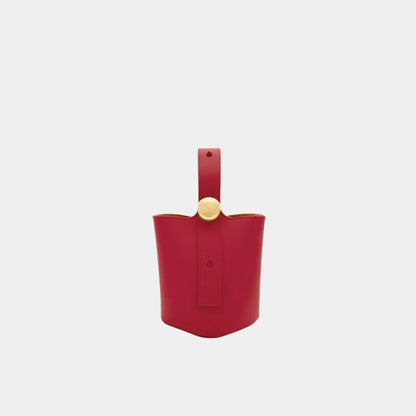 Mini Pebble Bucket In Smooth Calfskin