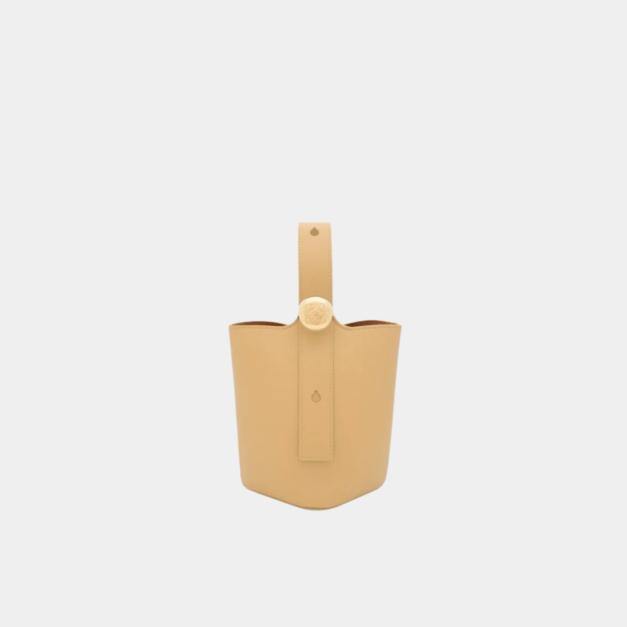 Mini Pebble Bucket In Smooth Calfskin