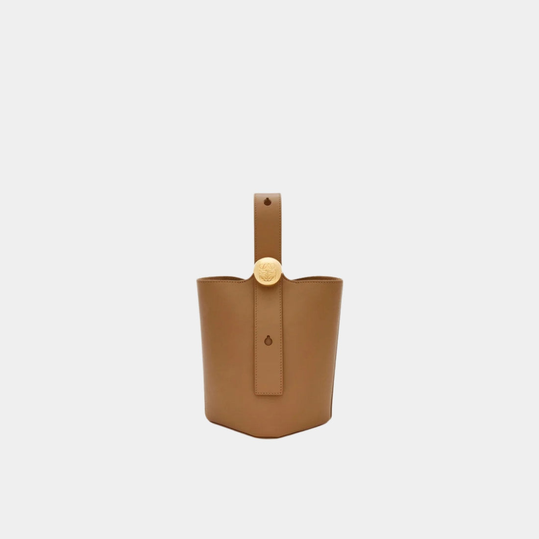 Mini Pebble Bucket In Smooth Calfskin